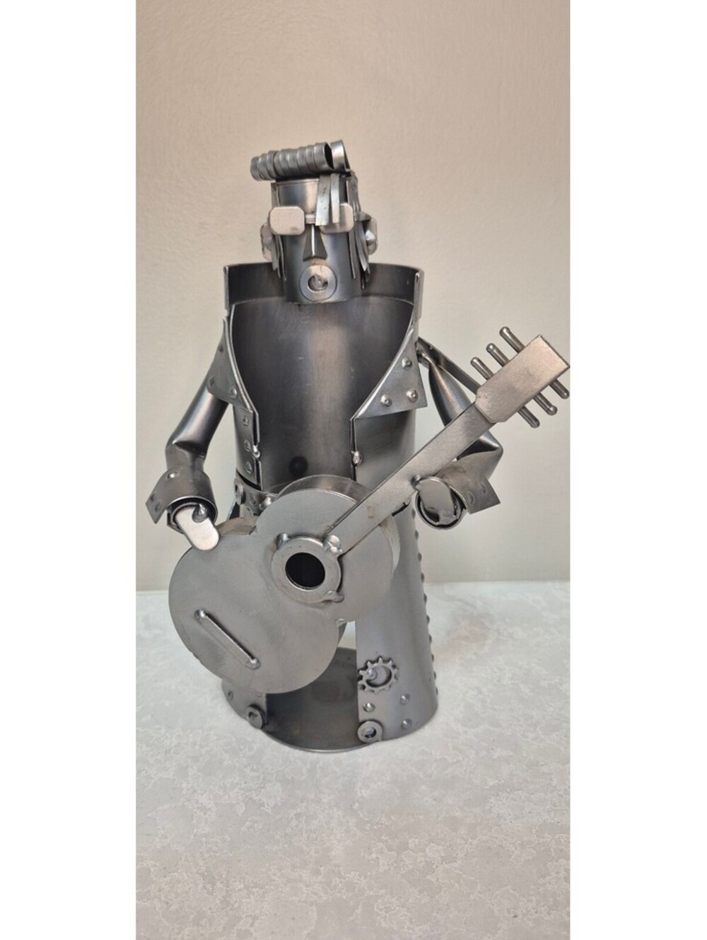 Authentic Hinz & Kunst German Metal Elvis Rockstar Wine/Liquor Bottle Holder